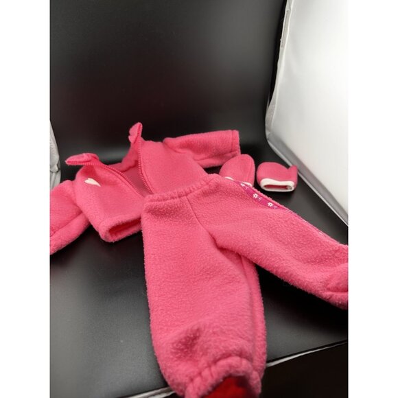 Unbranded Vtg 1980s Doll Fleece Pink Outfit Mittens Jacket 14”-16” Dolls CPK - Picture 1 of 12